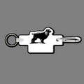 Key Clip W/ Key Ring & English Bird Dog Key Tag